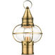 Newburyport 1 Light 15 inch Antique Brass Outdoor Post Top Lantern