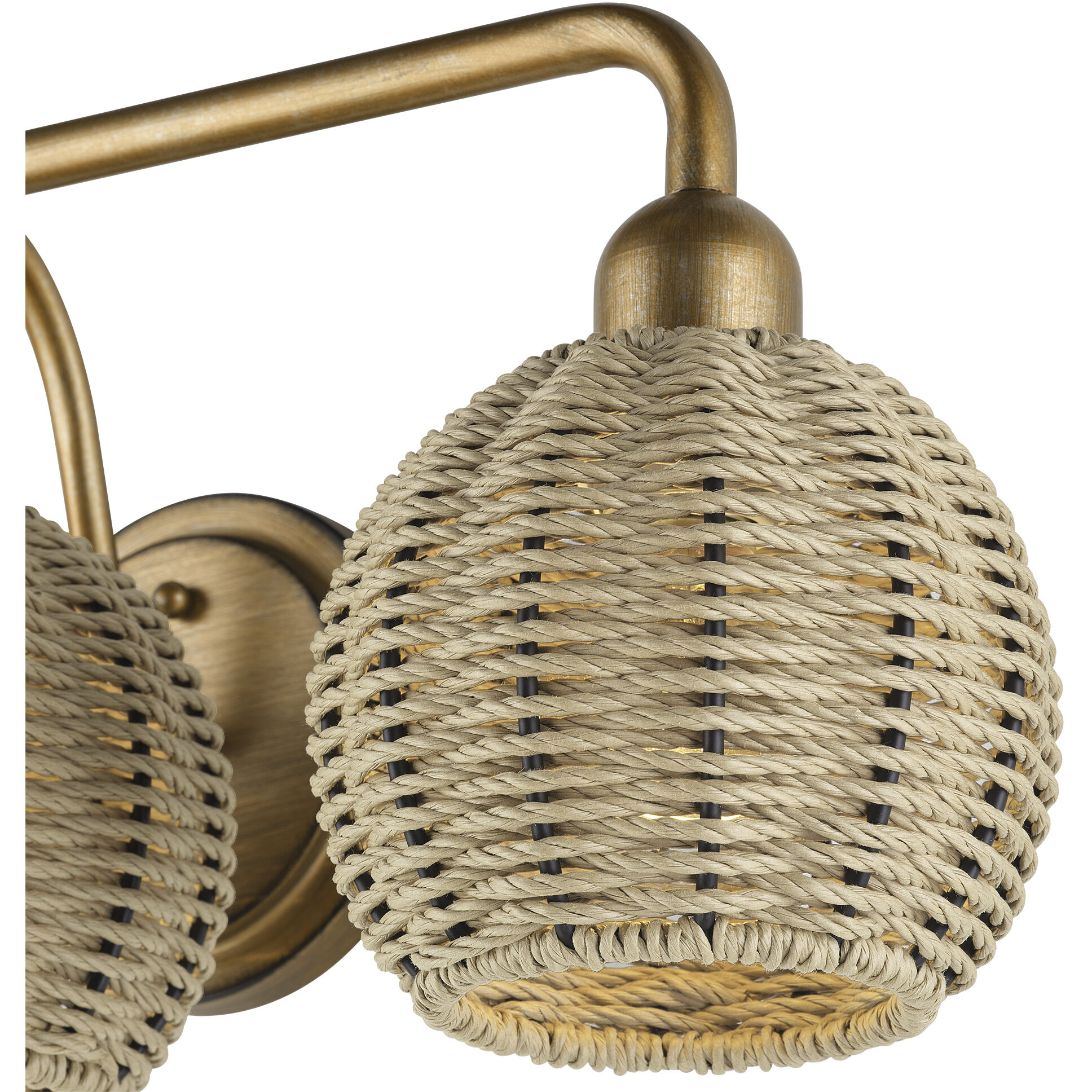 Summervine 3 Light 23.5 inch Antique Gold Leaf Vanity Wall Sconce Wall Light