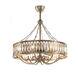 Marquise Crystal 8 Light 33 inch Antique Silver Pendant Ceiling Light, with Fan