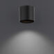 Squat 1 Light 5 inch Black Outdoor Flush Mount in 4000K