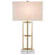 Devonside 29 inch 100 watt Coffee Brass Table Lamp Portable Light