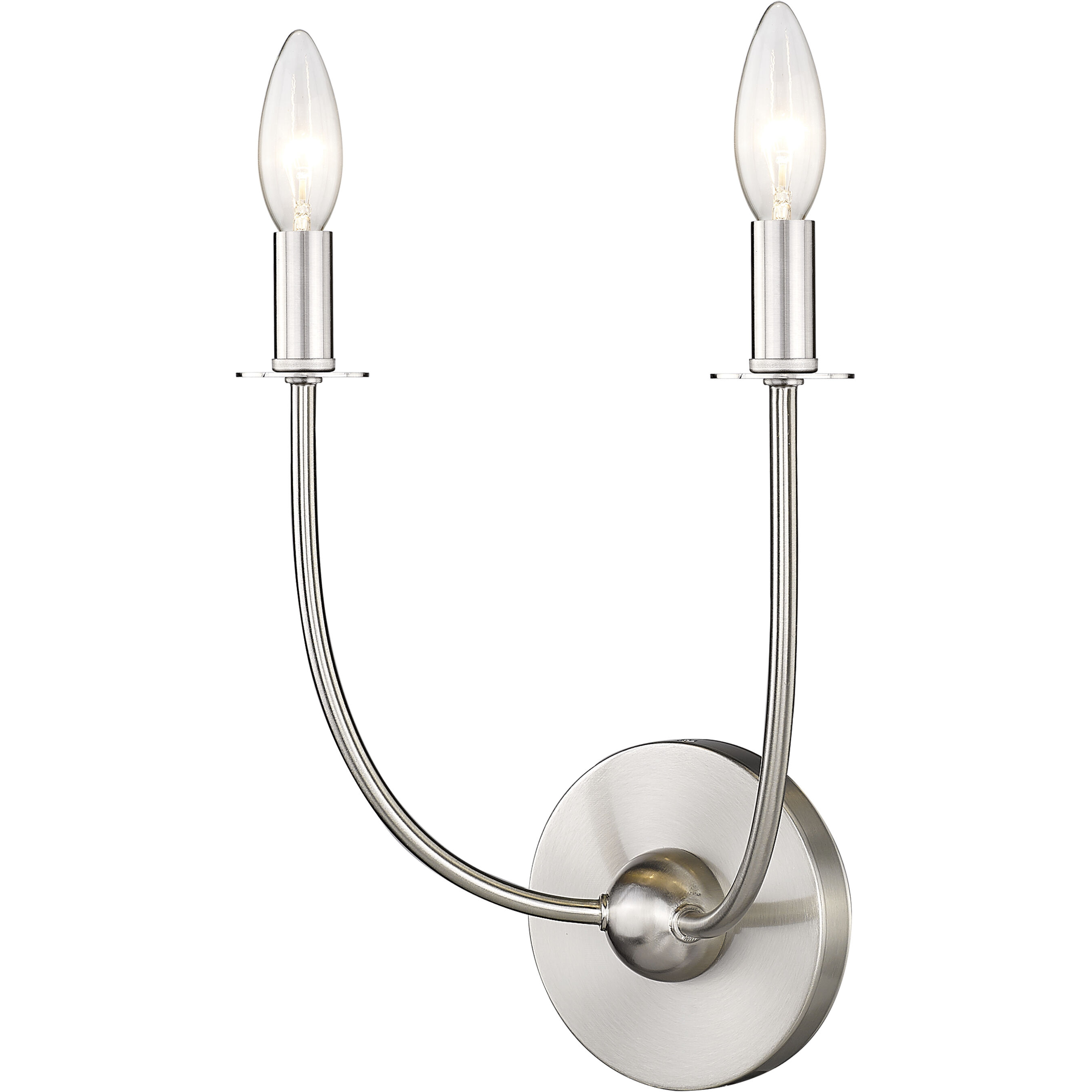 Shannon 2 Light 12.75 inch Brushed Nickel Wall Sconce Wall Light