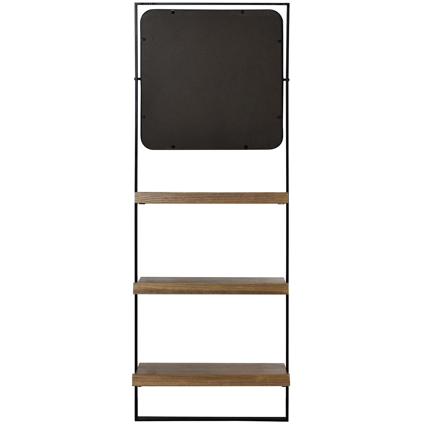 Lena 24.5 inch Black and Wood Brown Standing Shelves