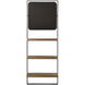 Lena 24.5 inch Black and Wood Brown Standing Shelves