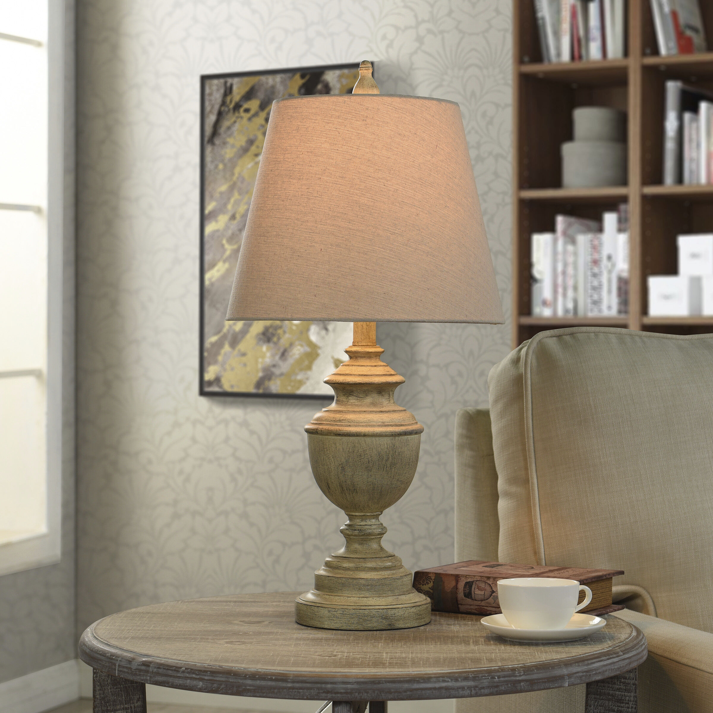 Large grey bedside lamps online