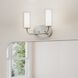 Mack 2 Light 12.75 inch Brushed Nickel Vanity Light Wall Light