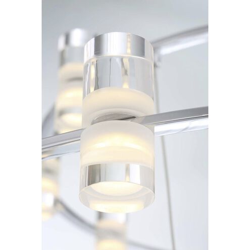 Netto LED 33 inch Chrome Chandelier Ceiling Light, Medium