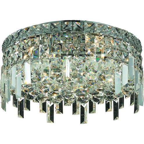 Maxime 5 Light 16 inch Chrome Flush Mount Ceiling Light in Royal Cut