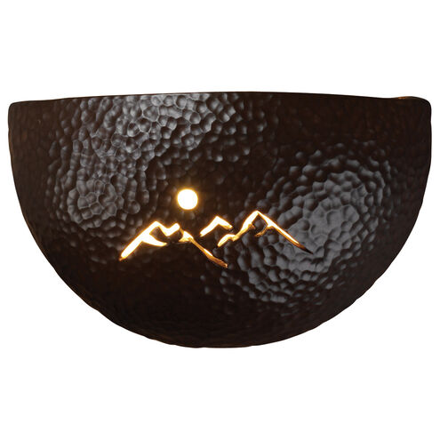 Sun Dagger Half Circle Pocket 1 Light 10 inch Gloss White Wall Sconce Wall Light in Mountains