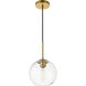 Baxter 1 Light 8 inch Brass Pendant Ceiling Light