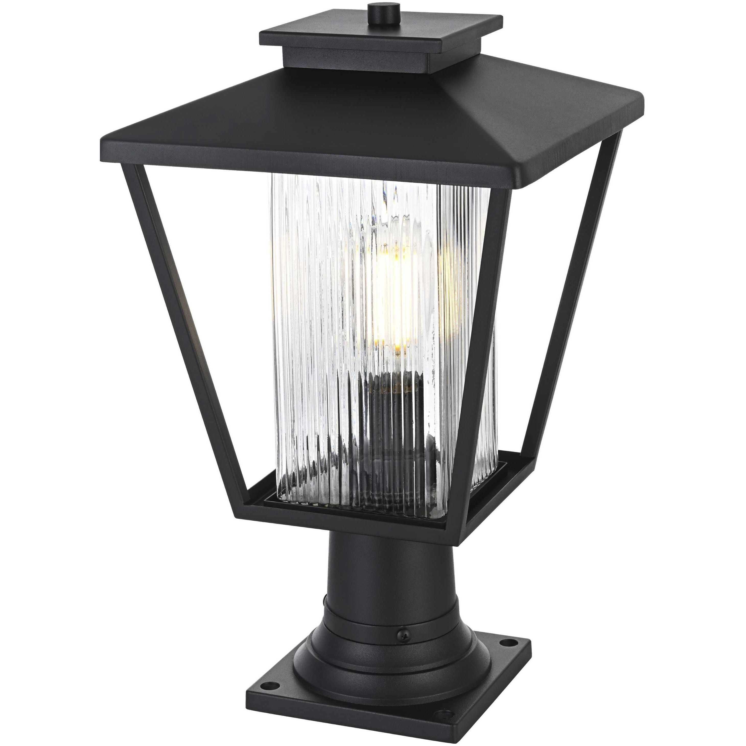 Gaul 1 Light 17 inch Black Outdoor Post Light