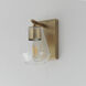 Geode Wall Sconce Wall Light in Natural Aged Brass