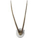 Gazelle Horns Brown with Cream Dimensional Wall Art in Brown and Cream