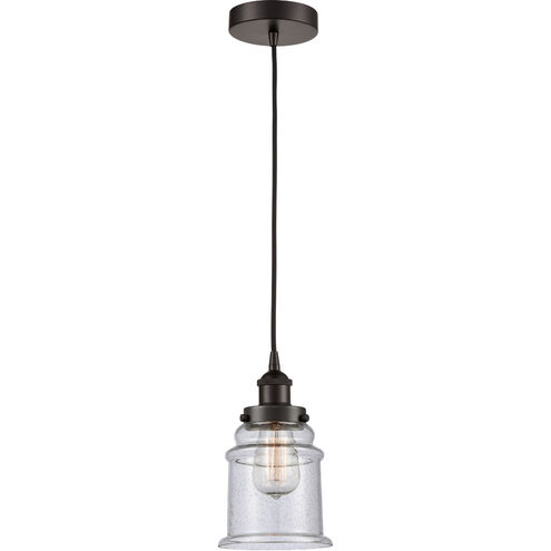 Edison Canton 1 Light 6 inch Oil Rubbed Bronze Mini Pendant Ceiling Light