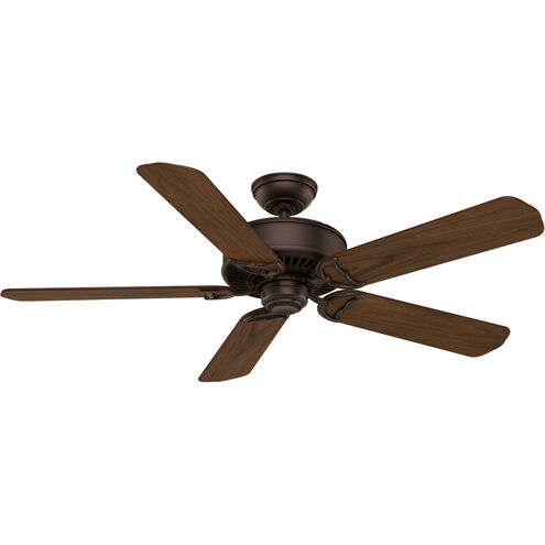 Panama 54 inch Brushed Cocoa with Distressed Walnut, Dark Walnut Blades Ceiling Fan