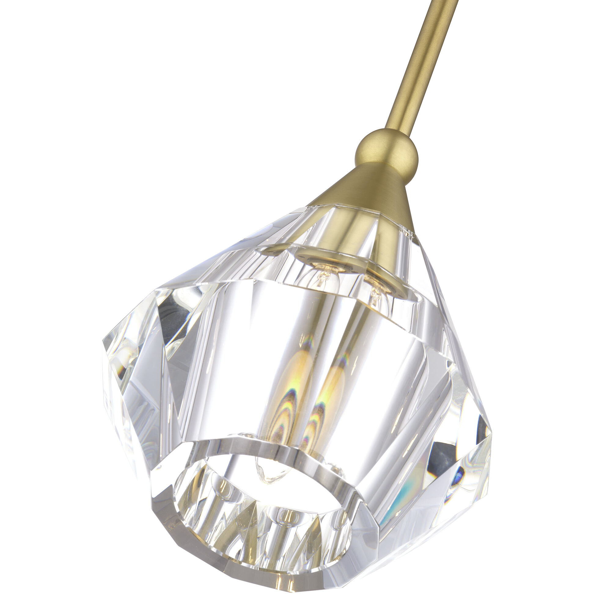 Brussels 1 Light 7 inch Natural Brass Pendant Ceiling Light, Crystal, Single