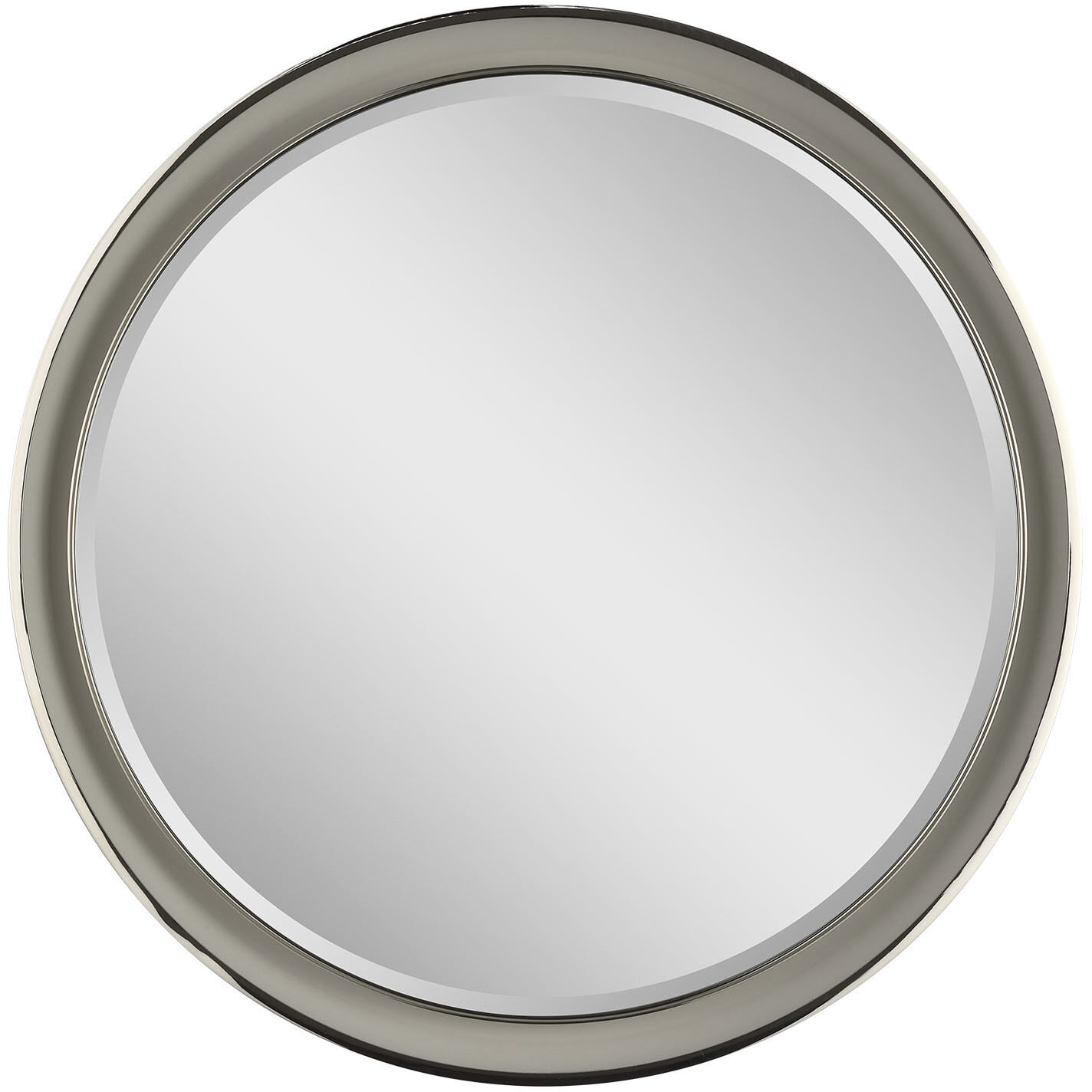 Thomas O'Brien Tricia 24 X 24 inch Matte White and Polished Nickel Illuminated Round Mirror