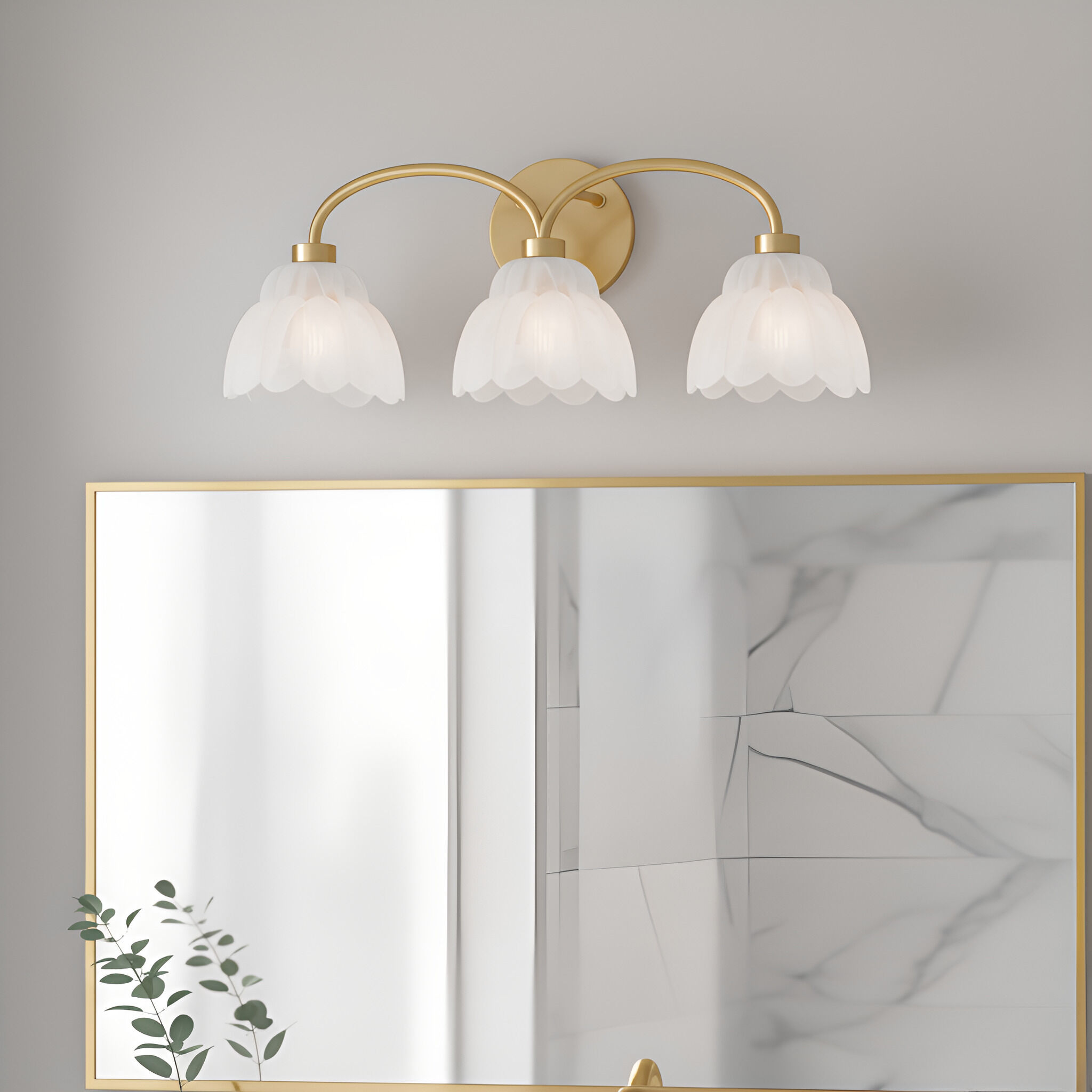 Whitecap Vanity Light Wall Light in Brushed Gold