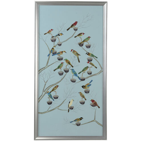 Aviary Blue Watercolor Artwork, Small