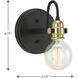 Axle 1 Light 6 inch Antique Bronze Bath Vanity Wall Light