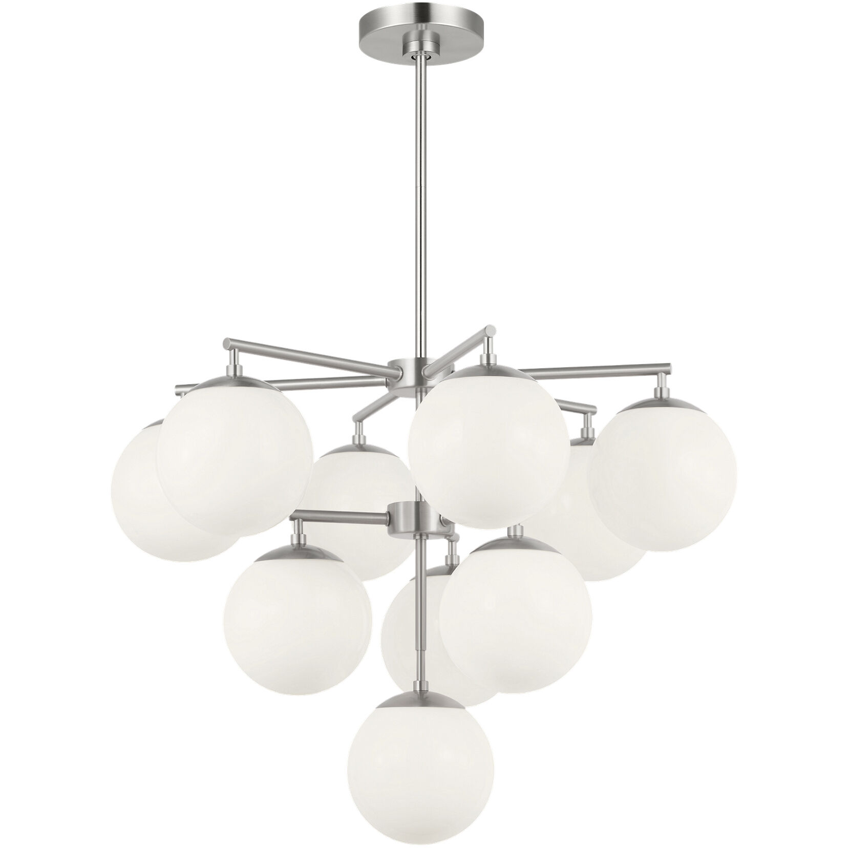 Nube LED 26 inch Brushed Nickel Chandelier Ceiling Light