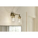 Winslow 2 Light 13 inch Natural Brass Bath Bracket Wall Light, 2 Arm