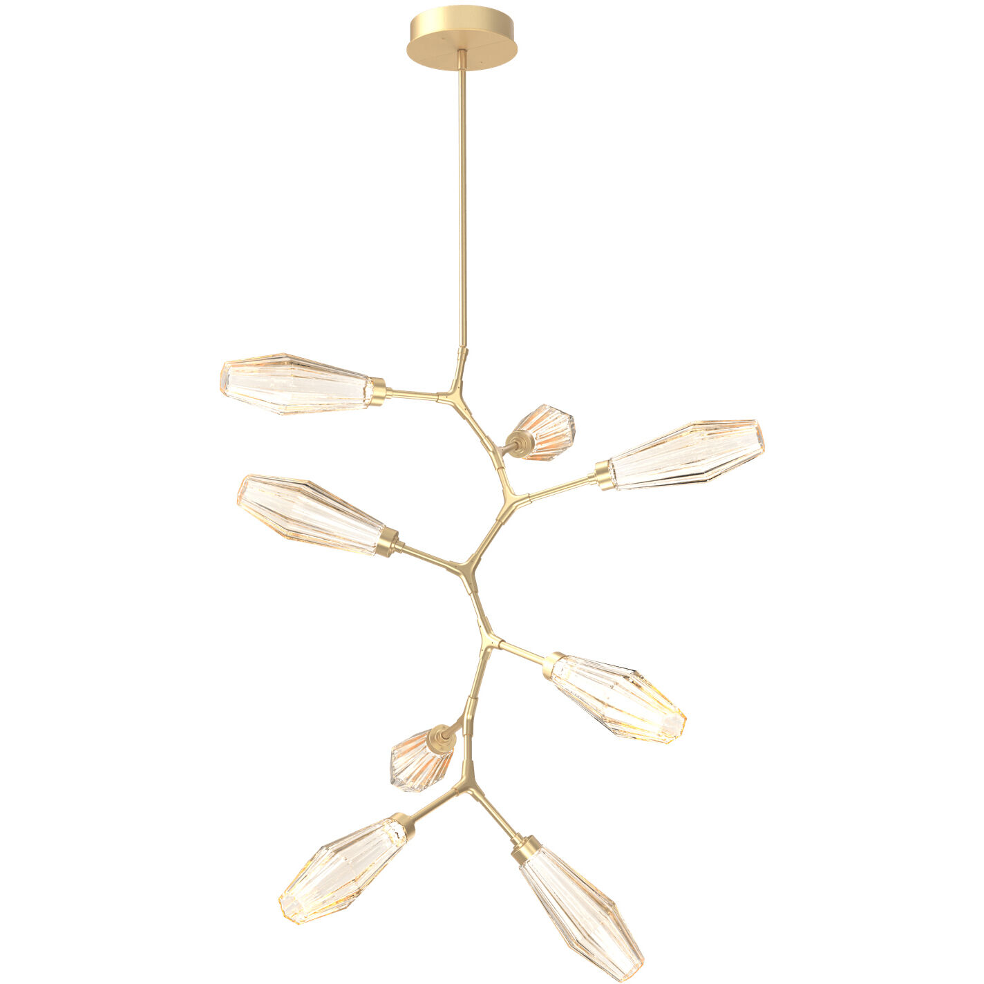 Aalto LED 37.1 inch Gilded Brass Chandelier Ceiling Light, Modern Vine