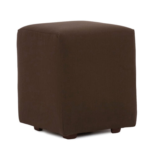 Universal 20 inch Seascape Chocolate Outdoor Cube Ottoman with Slipcover