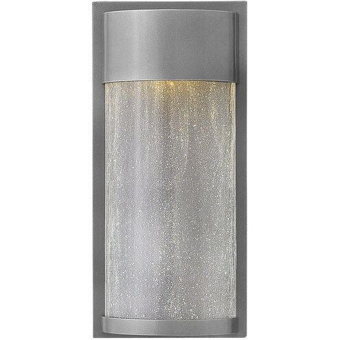 Shelter LED 13 inch Hematite Outdoor Wall Mount Lantern, Small