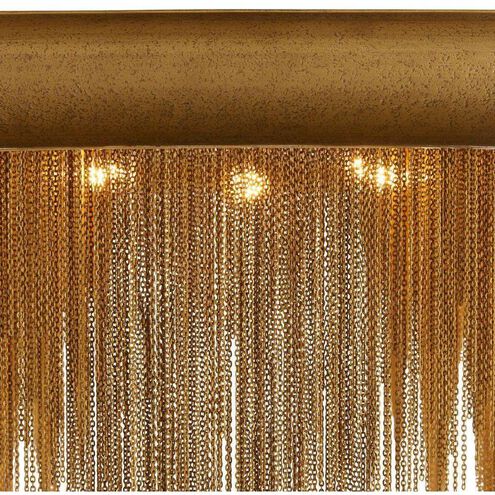 Heiress 6 Light 48 inch Antique Brass Linear Chandelier Ceiling Light