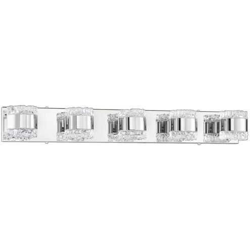 Bazil 10 Light 35 inch Chrome Vanity Light Wall Light