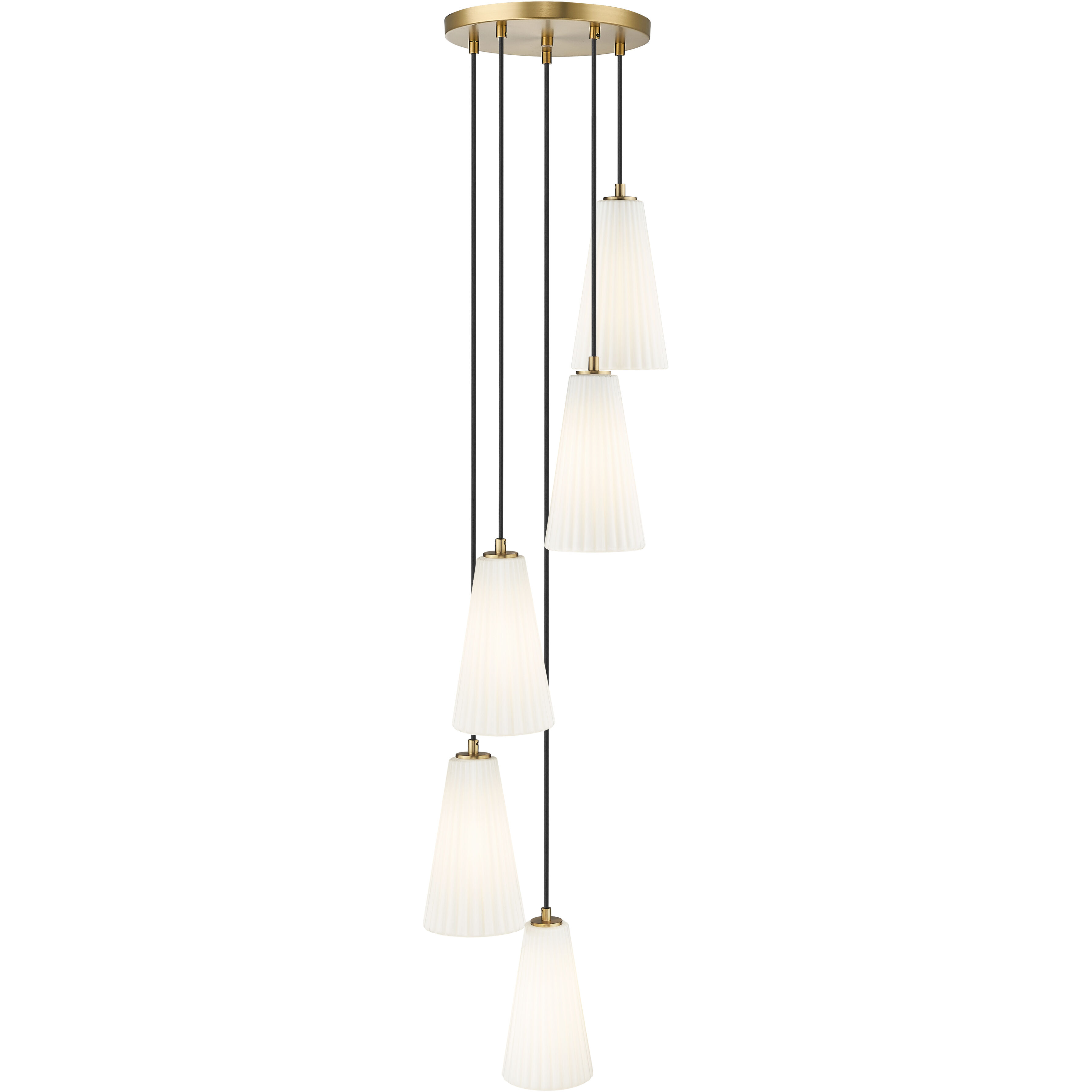 Farrell 5 Light 12 inch Modern Gold Chandelier Ceiling Light