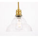 Gil 1 Light 8.5 inch Brass Pendant Ceiling Light