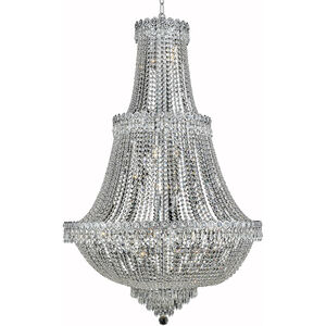 Century 17 Light 30 inch Chrome Foyer Ceiling Light in Royal Cut