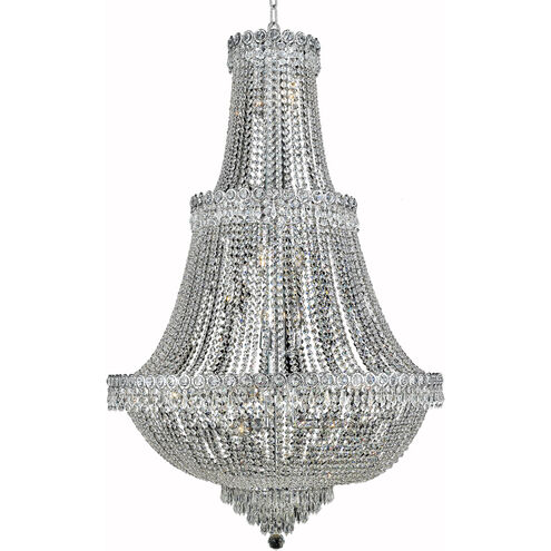 Century 17 Light 30 inch Chrome Foyer Ceiling Light in Royal Cut