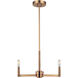 Fullton 3 Light 10 inch Satin Brass Chandelier Ceiling Light