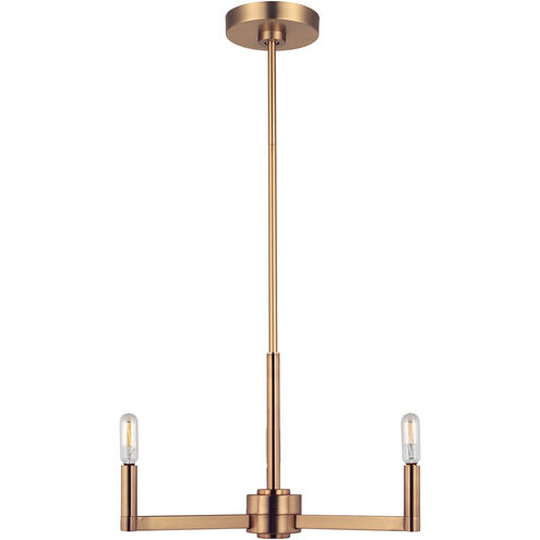 Fullton 3 Light 10 inch Satin Brass Chandelier Ceiling Light