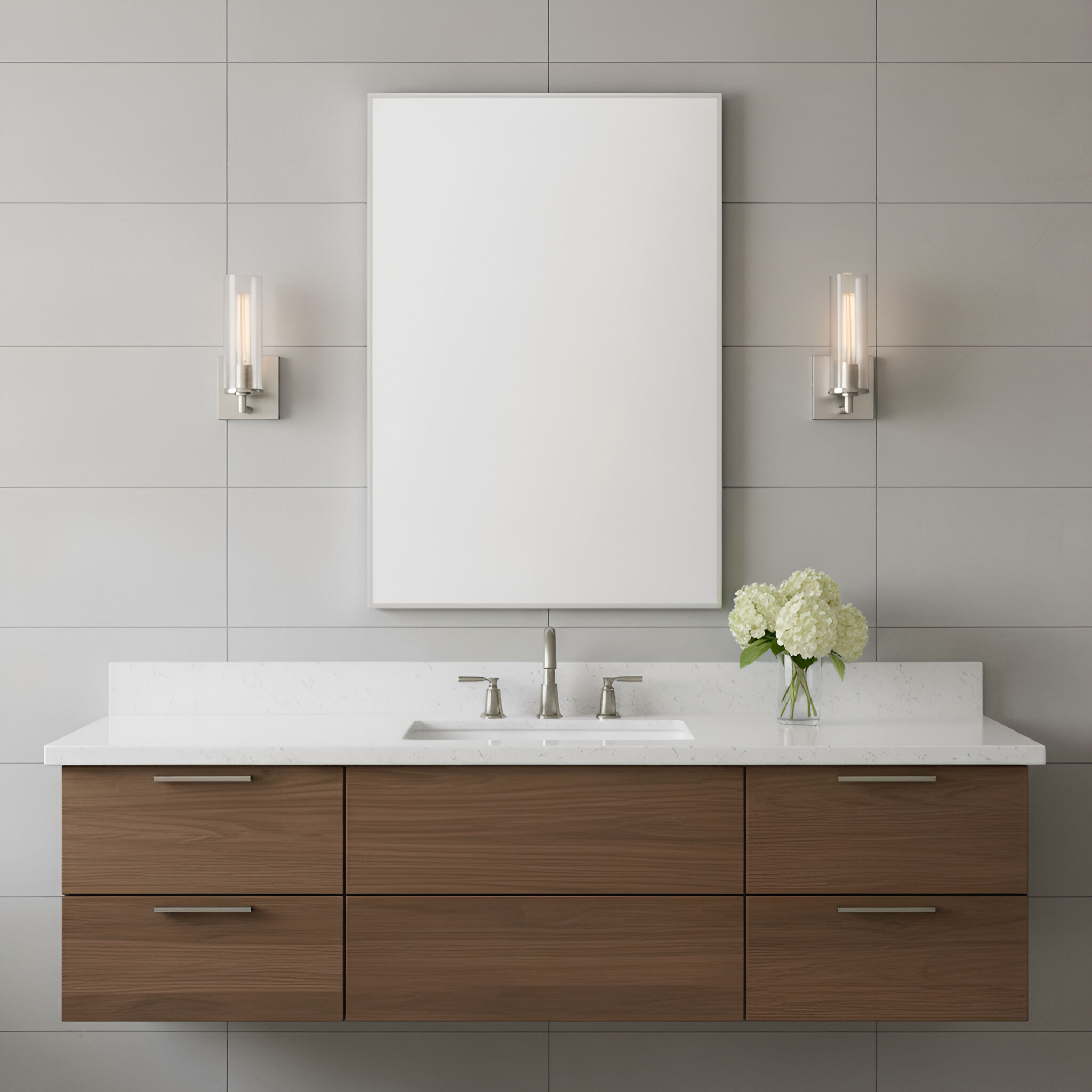 Drew & Jonathan Sarita 1 Light 5 inch Brushed Nickel Sconce Wall Light, Small