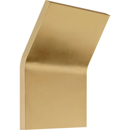 Peter Bristol Bend LED 12 inch Natural Brass Outdoor Wall Light, Large Square