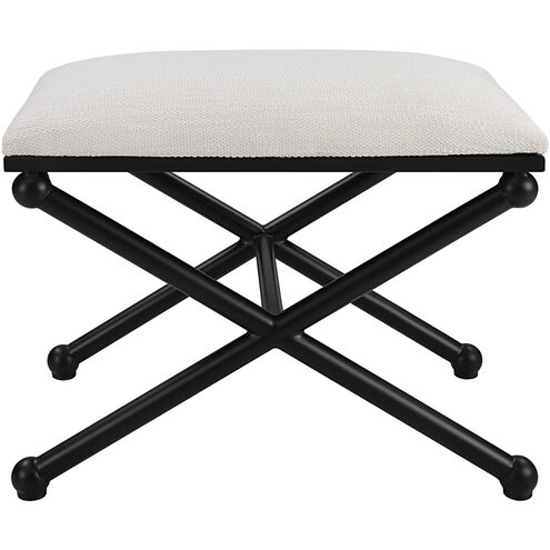 Andrews Satin Black and White Polyester Bench