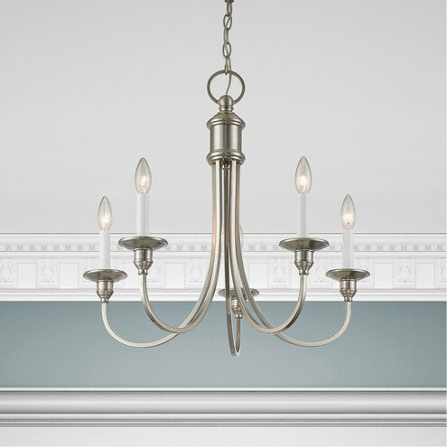 Cranford 5 Light 24 inch Brushed Nickel Chandelier Ceiling Light