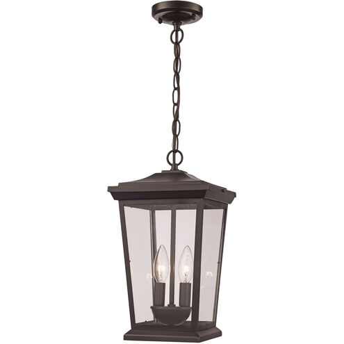 Turlock 2 Light 10 inch Black Outdoor Hanging Lantern