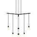 Suspenders LED 24 inch Satin Black Pendant Ceiling Light