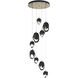 Chrysalis 9 Light 20.5 inch Soft Gold Pendant Ceiling Light in Black Crystal