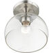 Glendon 1 Light 8.25 inch Brushed Nickel Semi-Flush Ceiling Light