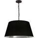 Brynn 1 Light 20 inch Black Single Drop Pendant Ceiling Light in Black/Silver Jewel Tone, Medium