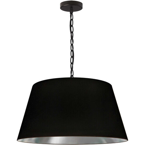 Brynn 1 Light 20 inch Black Single Drop Pendant Ceiling Light in Black/Silver Jewel Tone, Medium