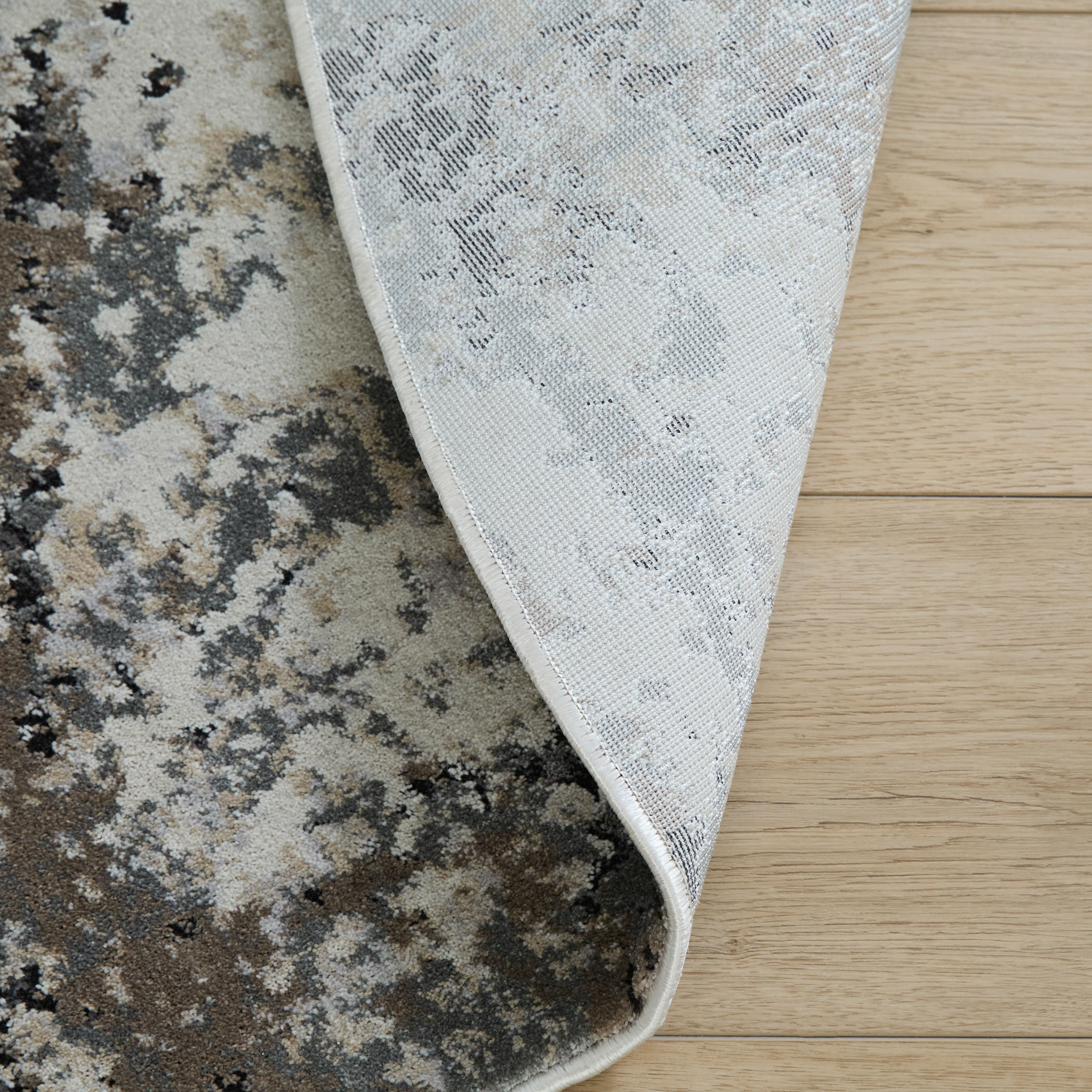 Hadim Black/Grey Rug in 7 Round