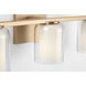 Drew & Jonathan Holden 3 Light 23.38 inch Satin Brass Bath Vanity Wall Light in LED