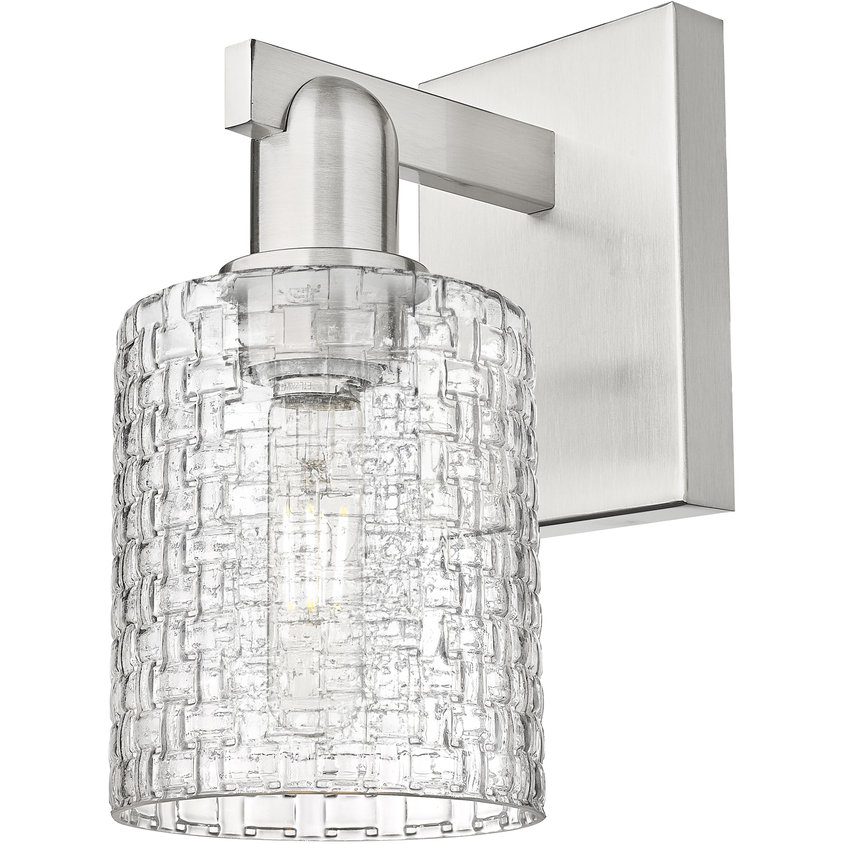 Arcadia Cobbleskill Armed Sconce Wall Light in Brushed Satin Nickel